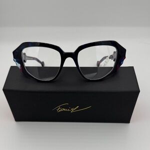Faniel Women's Elegant Black and Blue Glasses